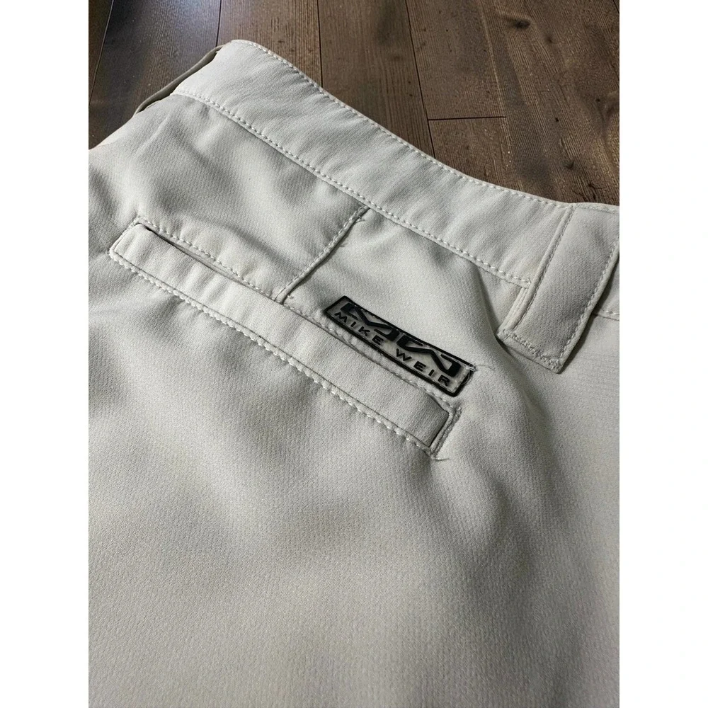 Mike Weir Golf Shorts Mens 38 Beige Performance Stretch Flat Front Golfing Gear